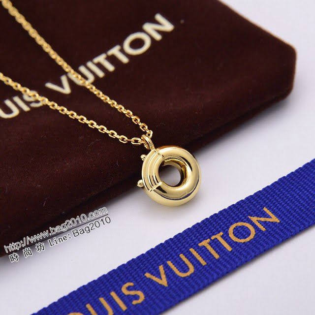 Louis Vuitton新款飾品 路易威登字母O項鏈 LV簡約字母金色鎖骨鏈  zglv2183